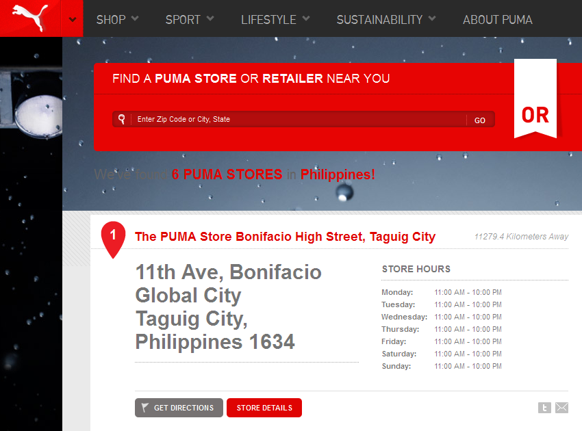 find a puma store